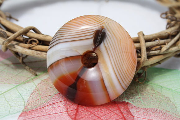 Pendentif en agate rubanée