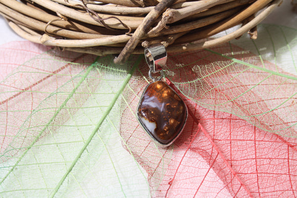 Pendentif en AGATE DE FEU