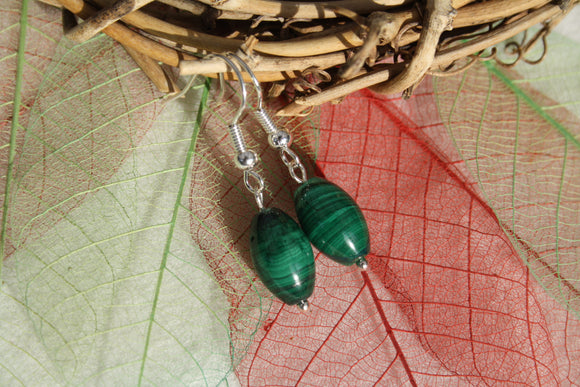 Boucles d'oreilles MALACHITE