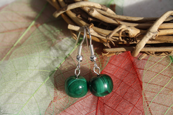 Boucles d'oreilles MALACHITE