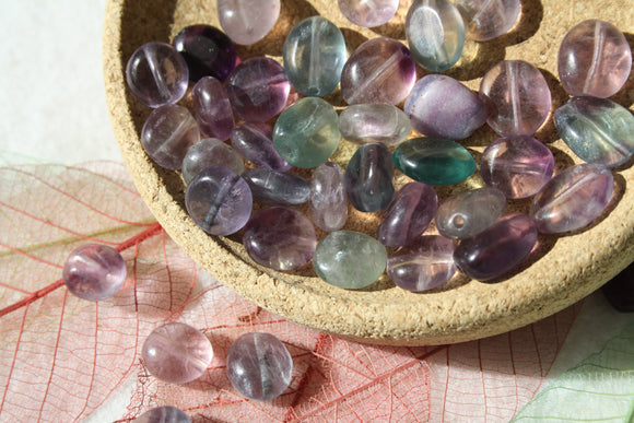 FLUORITE perles nuggets / baroques