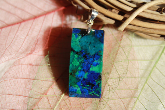 Pendentif en Azurite Malachite