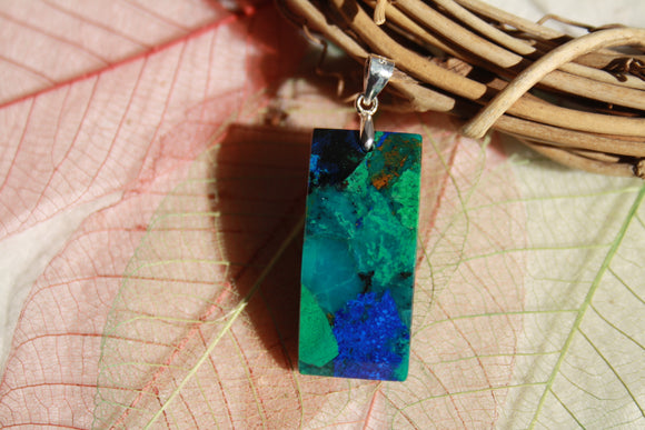 Pendentif en Azurite Malachite