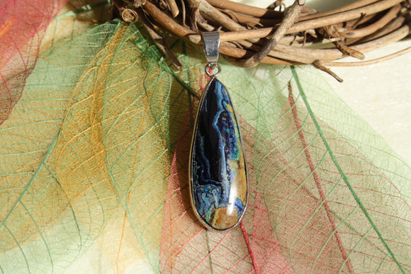 Pendentif en Azurite Malachite