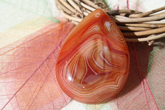 Pendentif en agate rubanée