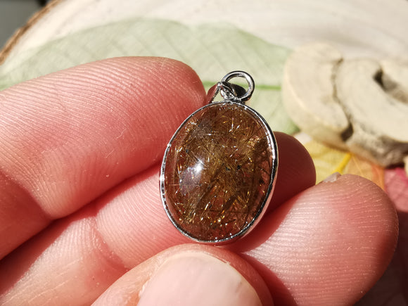 Pendentif en QUARTZ RUTILE