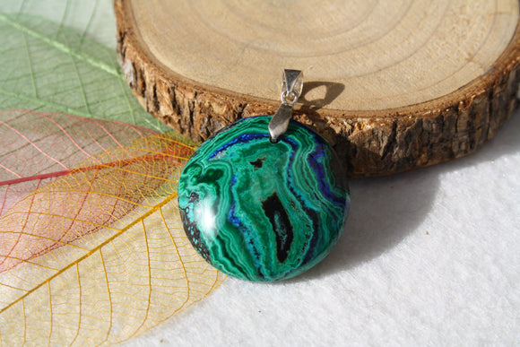 Pendentif en Azurite Malachite