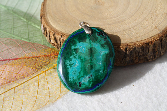 Pendentif en Azurite Malachite