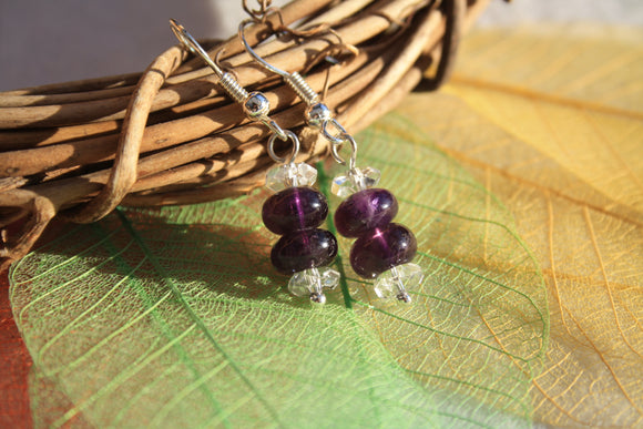 Boucles d'oreilles Améthyste