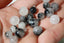 QUARTZ TOURMALINE perles de 4, 6 et 8 mm