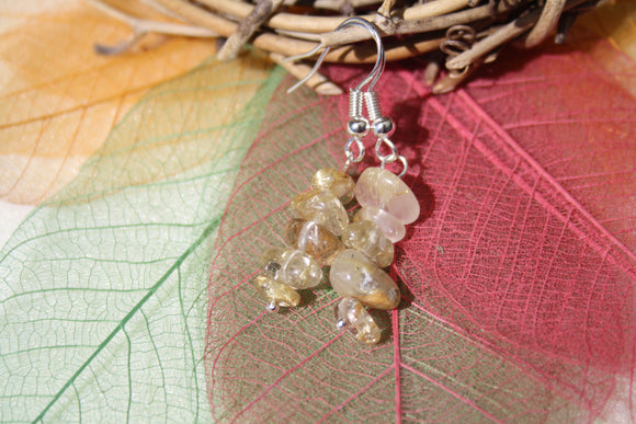 Boucles d'oreilles QUARTZ RUTILE